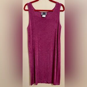 Womens Magenta Sleeveless Slinky Brand Dress